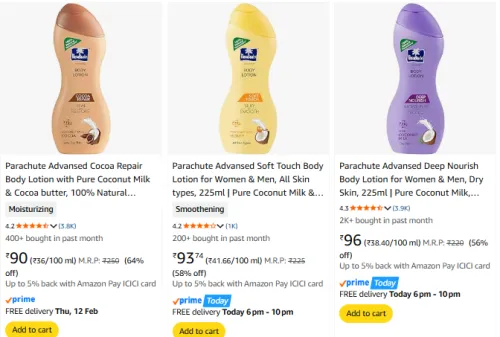 Image of Parachute Advansed Beauty Products Starting @ ₹79 