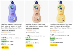 Parachute Advansed Body Lotion 600ml @ ₹195