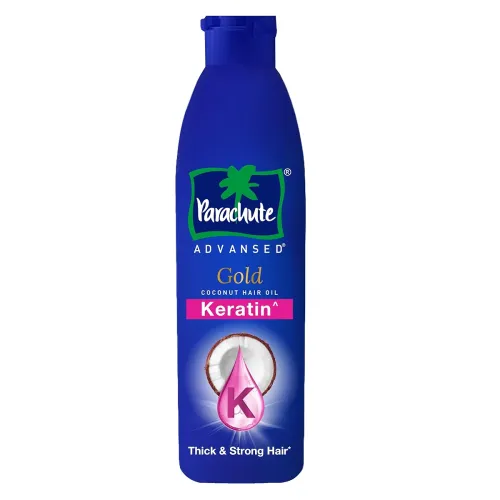 Image of Parachute Advansed Gold Keratin Coconut Hair Oil | Thick & Smooth Hair| No Paraben or Silicone | 300ml