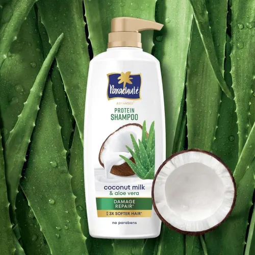 Image of Parachute Advansed Damage Repair Protein Shampoo Up To 3X Softer Hair Coconut Milk & Aloe Vera (1 L)