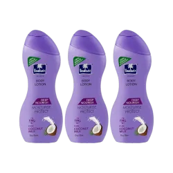 Parachute Advansed Deep Nourish Body Lotion, With Pure Coconut Milk, 72h Moisturization 250ml x 3 (675 ml)