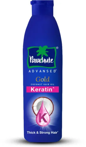 Image of Parachute Advansed Gold Keratin Coconut Hair Oil | Thick & Smooth Hair| No Paraben or Silicone Hair Oil (300 ml)