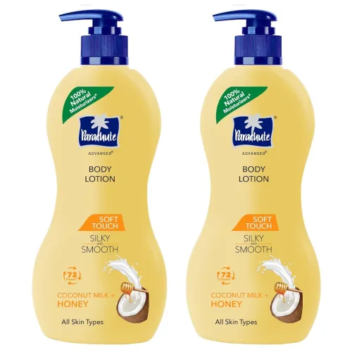 Image of Parachute Advansed Soft Touch Body Lotion for Women & Men, All Skin types, 400ml | Pure Coconut Milk & Honey, 100% Natur