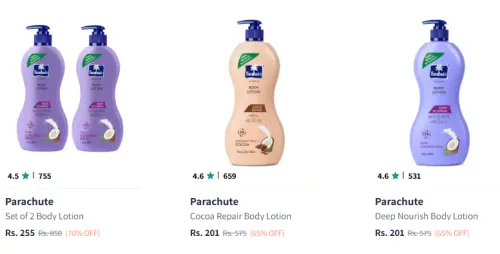 Image of Parachute Body Lotion upto 70% Discount