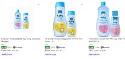 Parachute Advansed Baby Bath, Hair & Skin Care Combo Upto 64% Off