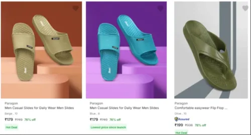 Image of paragon Men's Flip flops up to 78% Discount