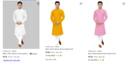 Parallel Times Mens Ethnic Sets upto 73% Discount