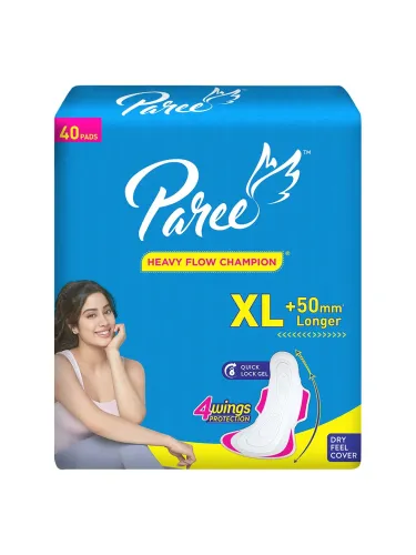 Image of Paree Dry Feel XL Sanitary Pads with Leakage Protection & Quick Absorbption