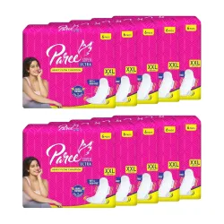 Paree Super Ultra Soft Sanitary Pads, XXL 30 Ultra Period Care Pads (Pack of 5), Super Soft & Rash Free with Quick Absor