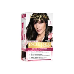 LOréal Paris Permanent Hair Colour,Natural Darkest Brown, 72ml+100g