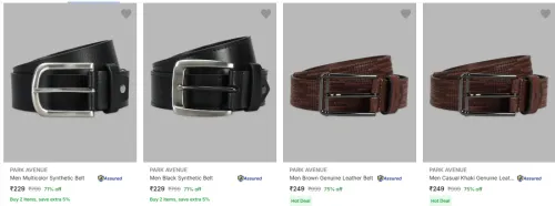 Image of Park Avenue Belts starting @ ₹229