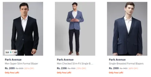 Image of Park Avenue Blazers at Minimum 60% Discount