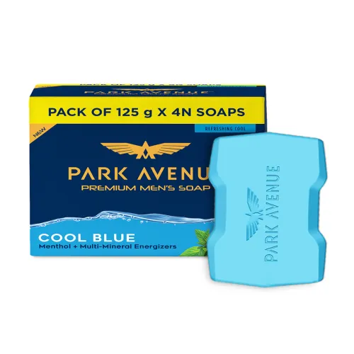 Image of Park Avenue Cool Blue Soap Set (125g x 4, with Menthol & Minerals)