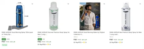 Image of Park Avenue Deodorant Spray upto 72% Discount