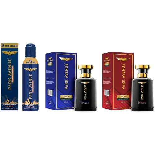 Image of Park Avenue Men Eau De Perfume,Harmony,100Ml & Good Morning Ultimate No Gas Premium Perfume Fresh Long Lasting Musk Scen