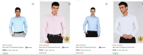 Image of Park Avenue Formal Shirts upto 66% Discount