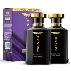 Park Avenue Luxury Perfume Gift Set for Men | 2 x 100ml | Euphoria | Long Lasting EDP | Ambery Woody | Premium Fragrance