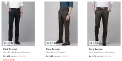 Park Avenue Men Trouser Minimum 70% Discount