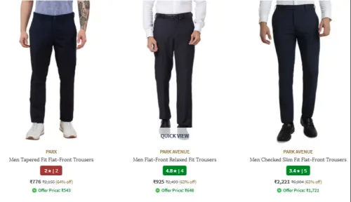 Image of PARK AVENUE men trousers up to 64% Discount 