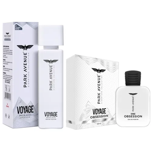 Image of Park Avenue Men Voyage Obsession Eau De Parfum, 50 Ml &Voyage Amazon Woods Perfume Spray, 120Ml