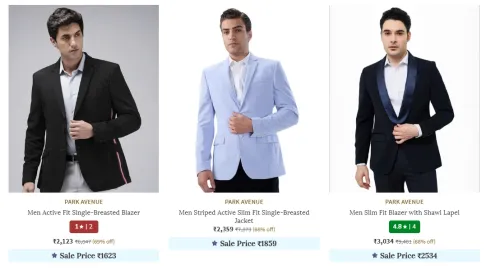 Image of PARK AVENUE Men's Blazer at minimum 65% Discount