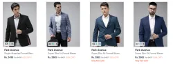 Park Avenue Mens Blazers at minimum 60% Discount