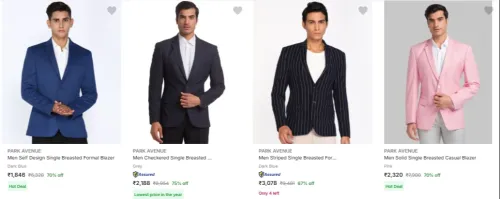 Image of Park Avenue Men's Blazers upto 75% discount 