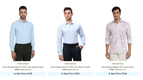 Image of Park Avenue Men's Shirts at minimum 67% Discount