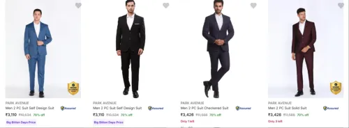 Image of PARK AVENUE Men's Suits at minimum 70% Discount