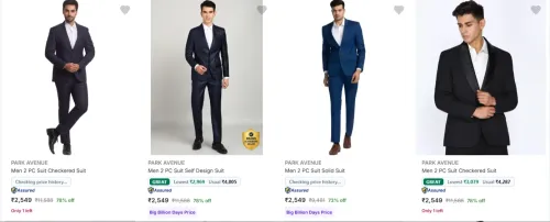 Image of PARK AVENUE Men's Suits upto 78% Discount