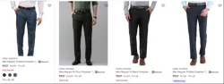 Park Avenue Mens Trousers at minimum 70% Discount
