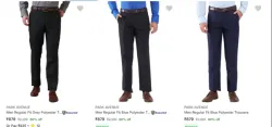 Park Avenue Mens Trouser at Minimum 60% Discount