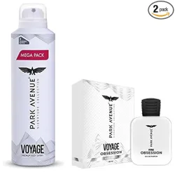 Park Avenue Men Voyage Obsession Eau De Parfum, 50 Ml & Amber Deodorant Spray, 220Ml