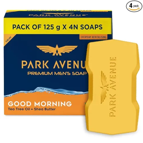 Image of Park Avenue Premium Men’s Soaps for Bath – Good Morning | 125g (Pack of 4) |