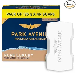 Park Avenue Premium Men’s Soaps for Bath 125g (Pack of 4) 