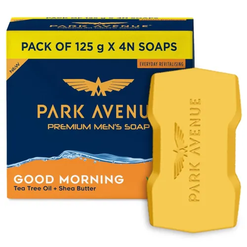 Image of Park Avenue Premium Men’s Soaps for Bath Good Morning 125g (Pack of 4) 