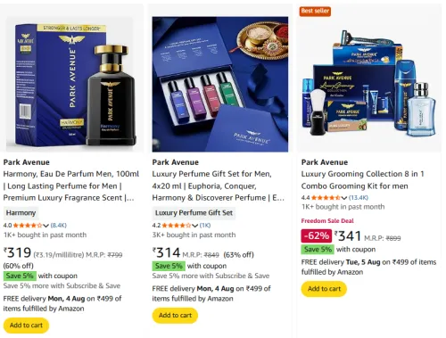Image of Park Avenue Products upto 62% Discount