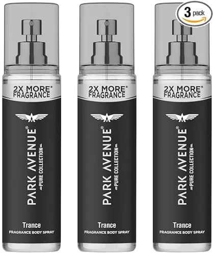 Image of Park Avenue Pure Collection Trance Fragrance Body Spray for Men, 135ml (Pack of 3)