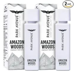 Park Avenue Voyage Signature Collection - Amazon Woods (120ml x 2) | Liquid Perfume For Men 