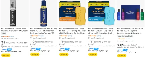 Image of Park Avenue Beauty & Personal Products upto 60% Discount | Starting at ₹99