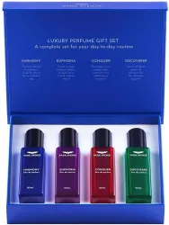 Park Avenue Luxury Perfume Gift Set for Men, 4x20 ml | Euphoria, Conquer, Harmony & Discoverer Perfume | Eau De Parfum |
