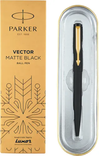 Image of PARKER Vector Matte Black Trim Ball Pen 