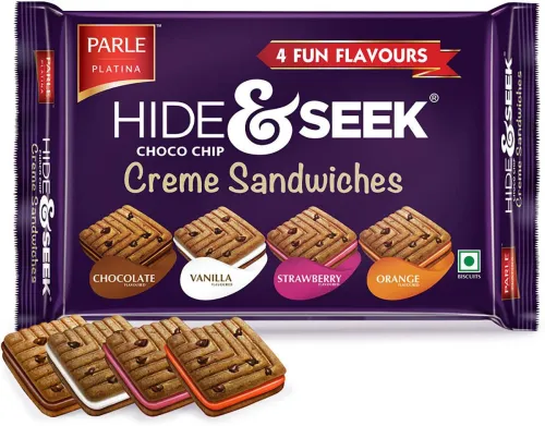 Image of PARLE Hide & Seek Choco Chip Creme Sandwiches Cookies Biscuit (400 g)