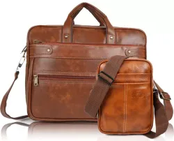 Parsley Men Tan Messenger Bag (Pack of: 2)