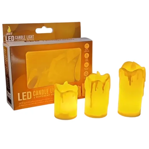 Image of Party Boomers 3Pcs Led Tealight Candles Set Pack of 1