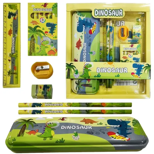Image of Party Propz Dinosaur Stationary Items - 7Pcs Dinosaur Stationary Set For Kids 