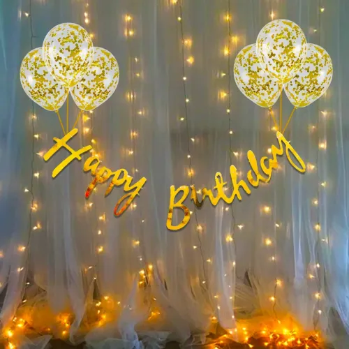 Image of Party Propz Happy Birthday Decoration Items - Happy Birthday Banner