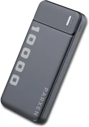 PARXEN 10000 mAh 22.5 W Slim Power Bank (Black, Lithium Polymer, Fast Charging for Mobile, Tablet)