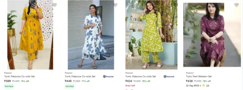 Image of Pasovi Women's Co-Ords Set upto 78% Discount