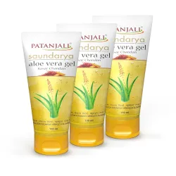 Patanjali Aloe Vera Gel Kesar Chandan 150ml - Po3